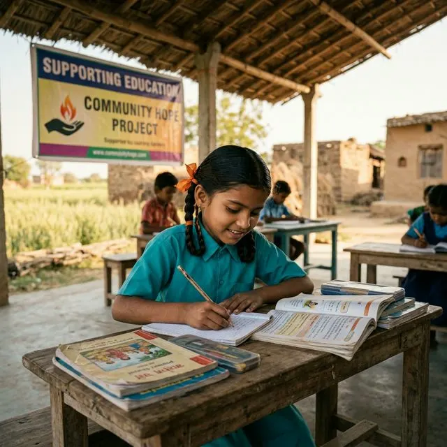 Children studying